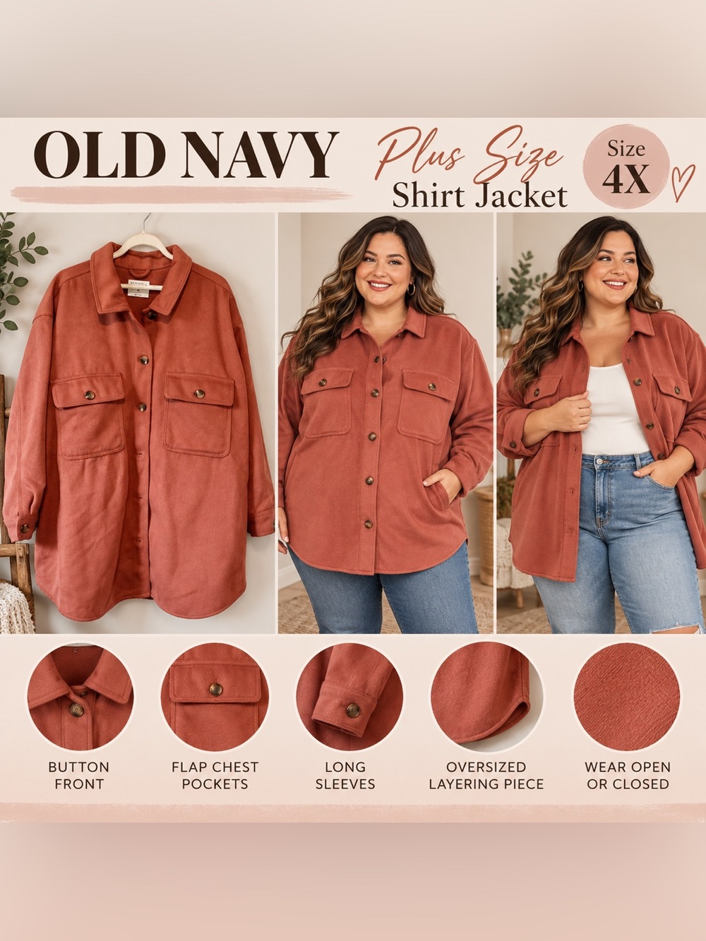 Old NAVY jacket button coat sweater 4 x